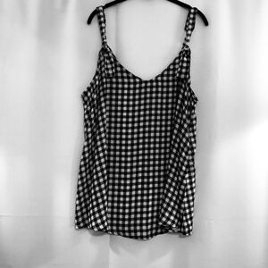 Torrid Black & White Checkered Swing Cami